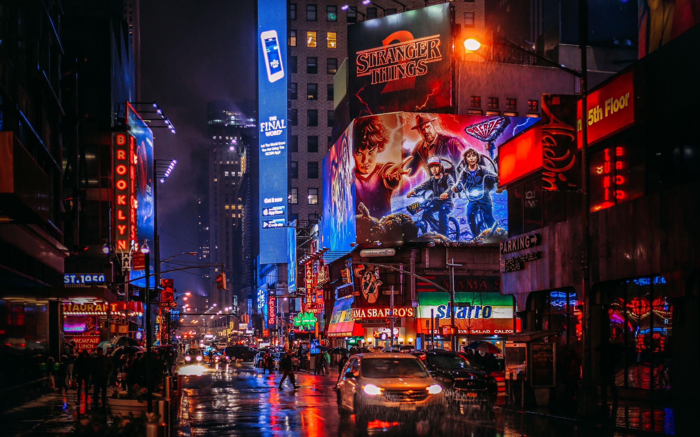 Stranger Things 2 Sign In City At Night Free Stock Photo Stranger Things 2 Sign In City At Night Free Stock Photo