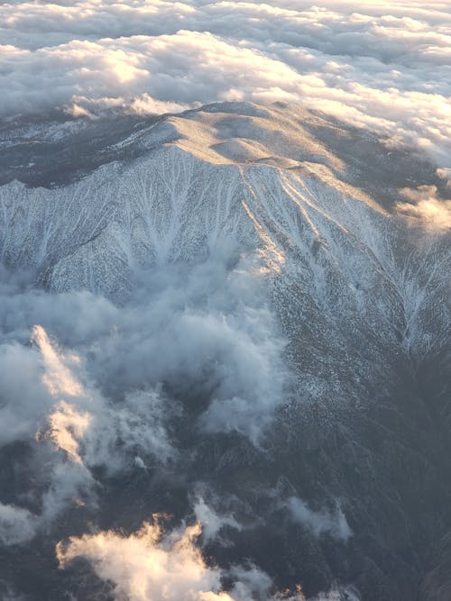 ドローン撮影, 垂直ショット, 山脈の無料の写真素材