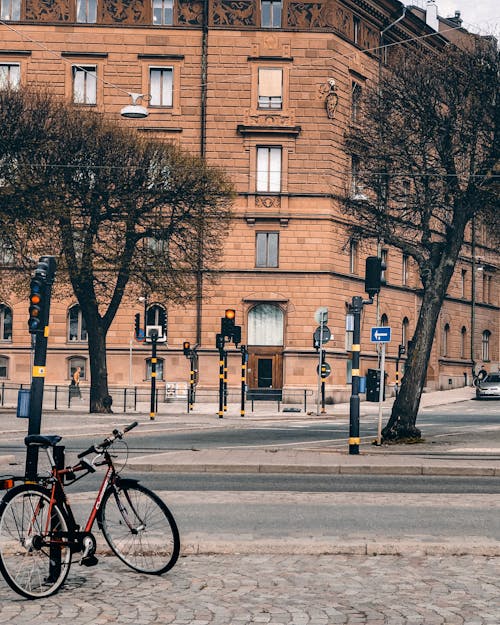 Ingyenes stockfotó bicikli, épület, fák témában