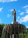 Religious Statue of a Woman Carrying a Baby