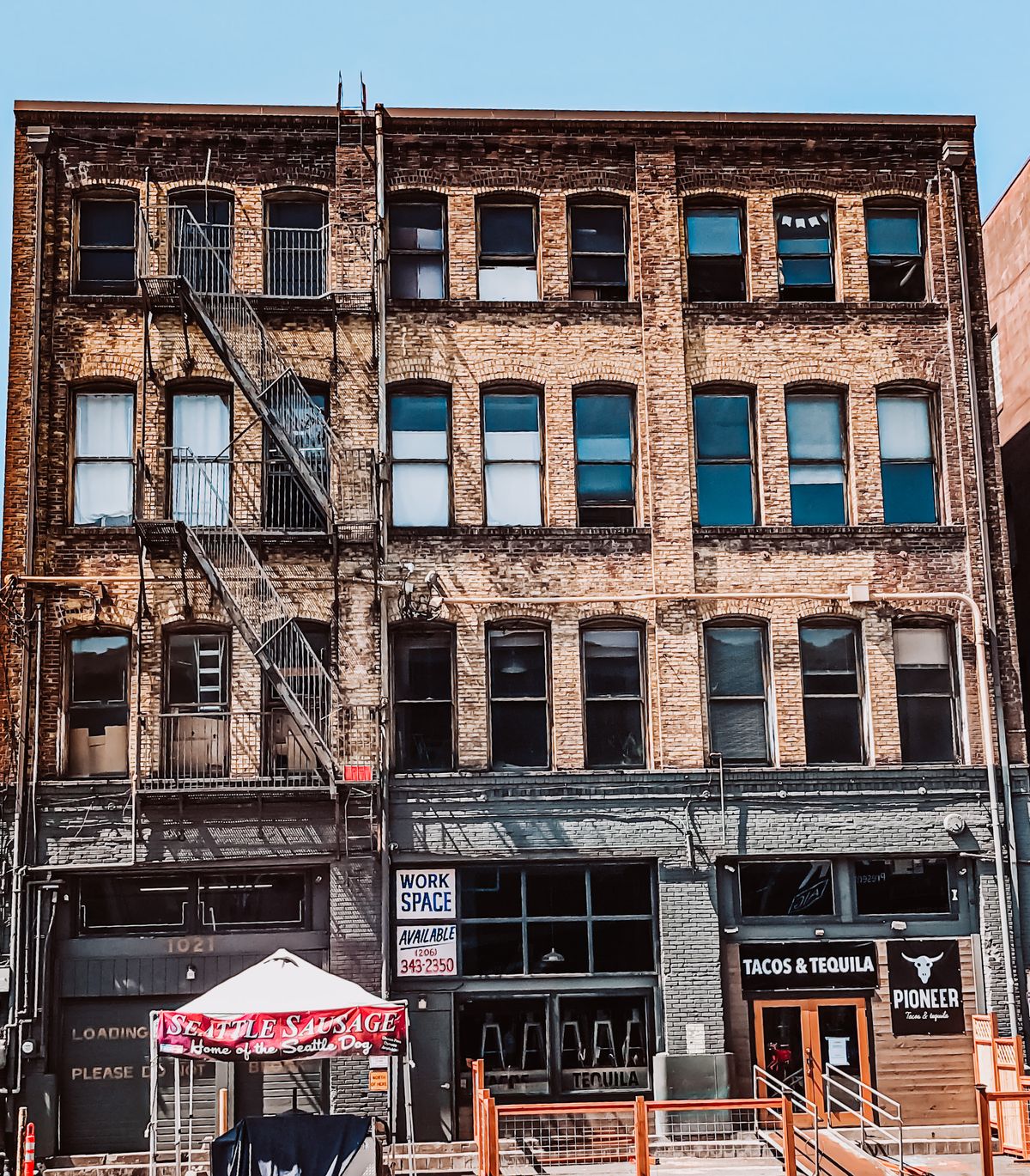 Seattle storefront and brick business building representing local credibility