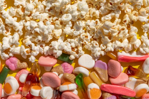 Free stock photo of candy, popcorn, sweets