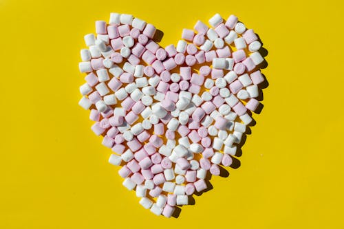 Free stock photo of candy, heart, marshmallow