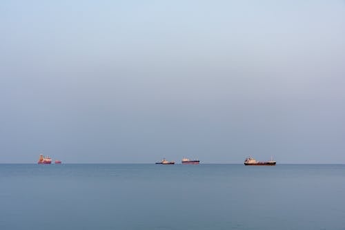 Vessels Cruising on the Sea