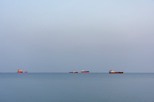 Vessels Cruising on the Sea