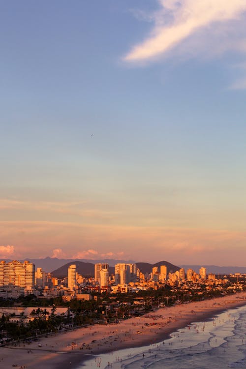 City Buildings Near the Beach 