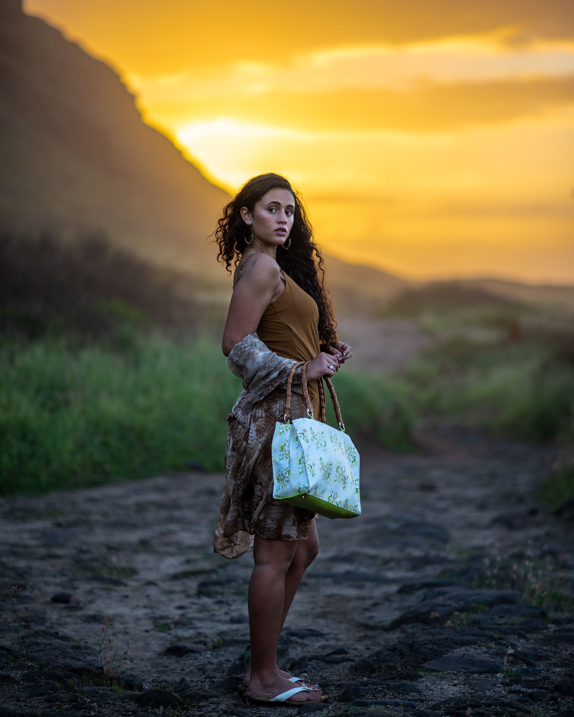 Woman Standing under the Tree at Sunset · Free Stock Photo