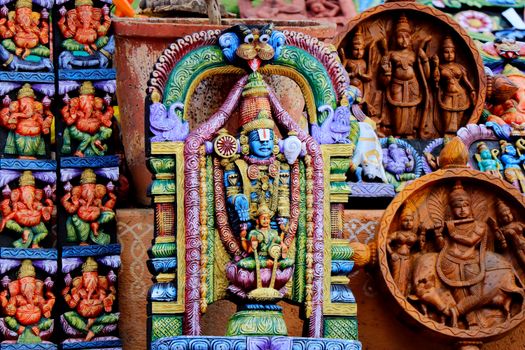Close up of Wall Ornamented with Sculptures