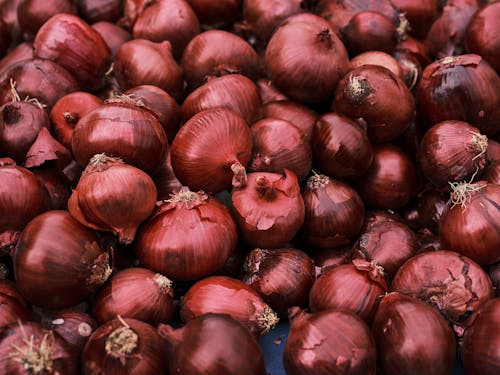 Free Red Onions in Close Up Shot Stock Photo