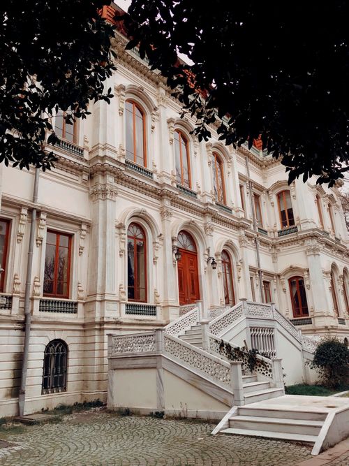 Free Elegant 19th-century architecture with intricate designs and symmetry in Istanbul. Stock Photo