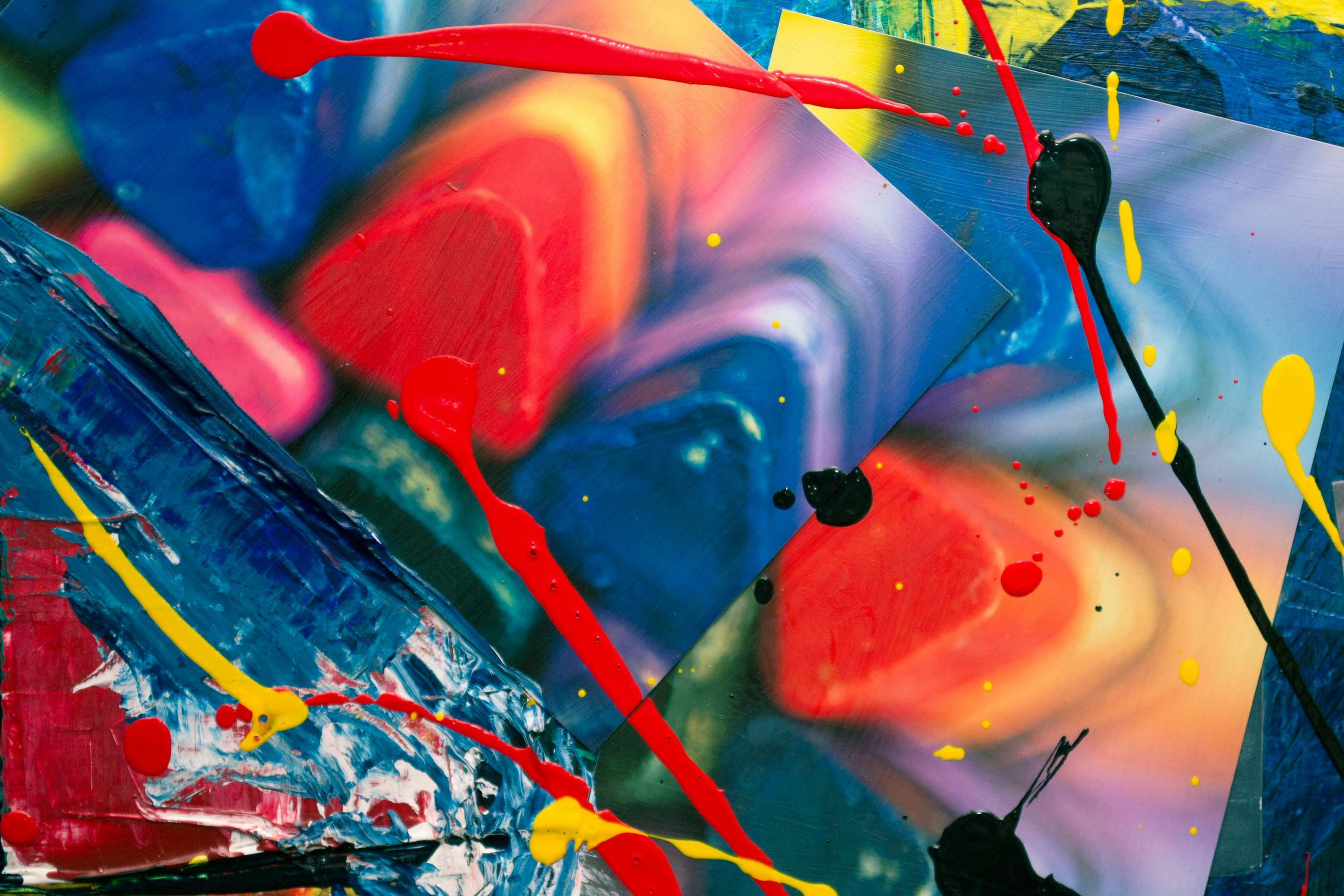 Blue and Red Abstract Painting · Free Stock Photo