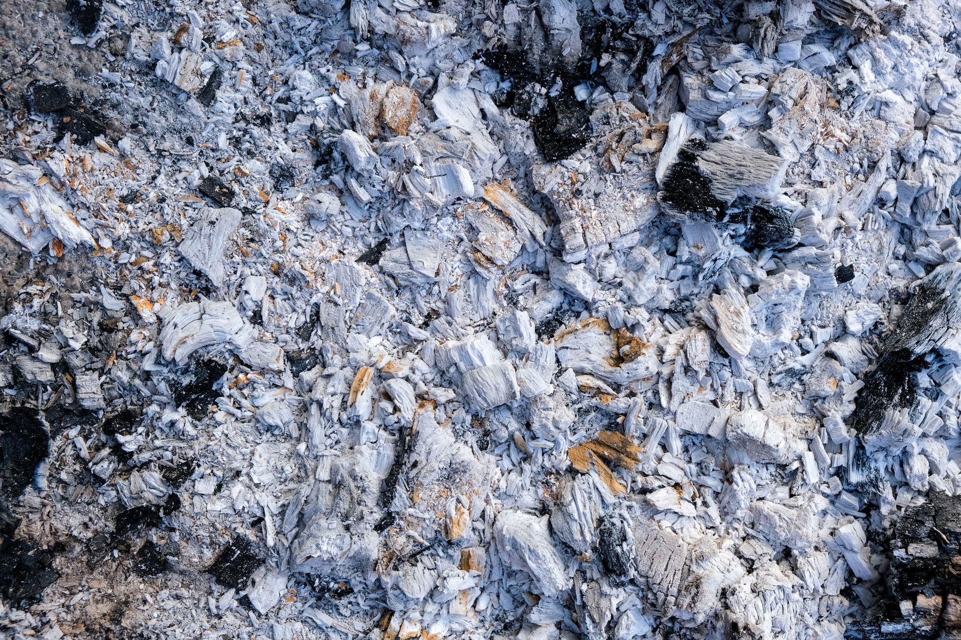 Close-up of ash and charred residue inside a firebox — creosote buildup explained
