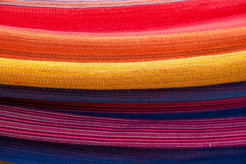 Colorful Fabric in Close Up Shot