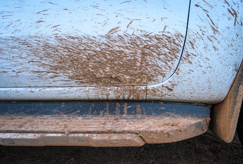 Close-Up Shot of a Dirty Car