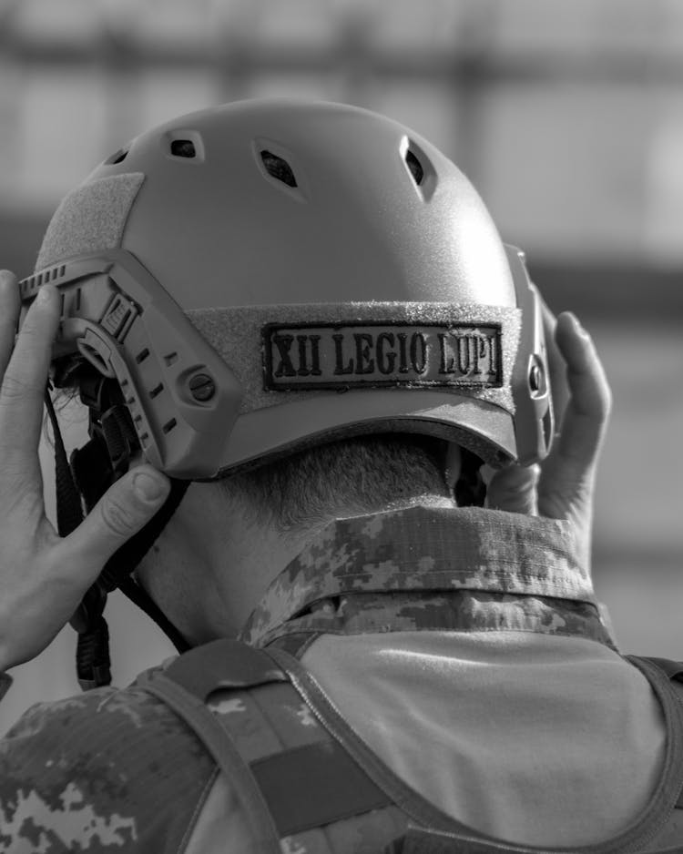 Soldier In Safety Helmet