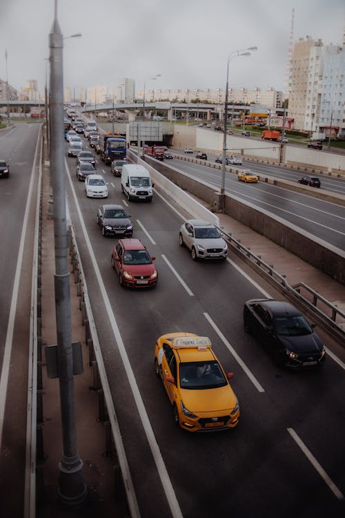 Imagine de stoc gratuită din asfalt, autostradă, autoturisme