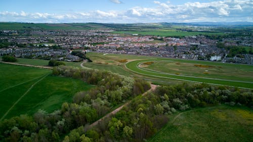 Birds Eye View of a Countryside in Scotland