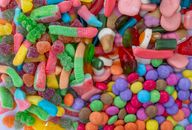 Pink Green Blue and Yellow Candies