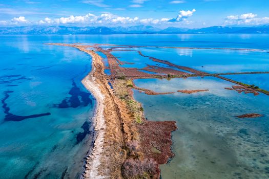 Aerial View of an Island between Body of Water 