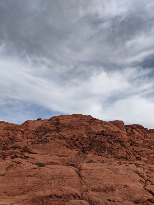 Free Capture the breathtaking red rock formations of Las Vegas under dynamic sky. Stock Photo