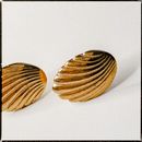 Brown Wooden Round Ornament on White Surface