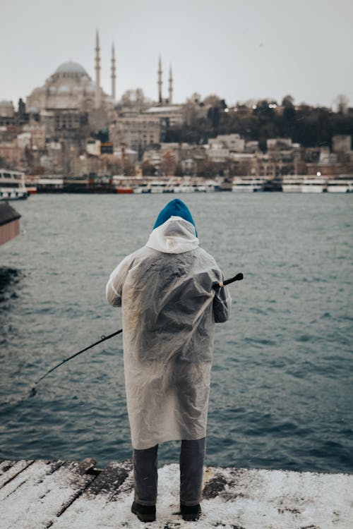 Back View of a Fisherman 