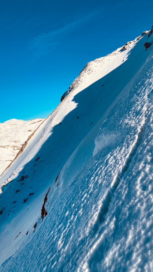 Snow Covered Mountain Under Blue Sky