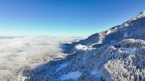 Immagine gratuita di cielo azzurro, coperto di neve, esterno