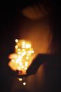 Lighted String Lights on Brown Wooden Wall