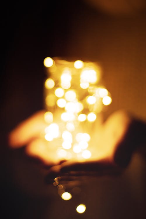 Free Bokeh of Lighted String Lights Stock Photo