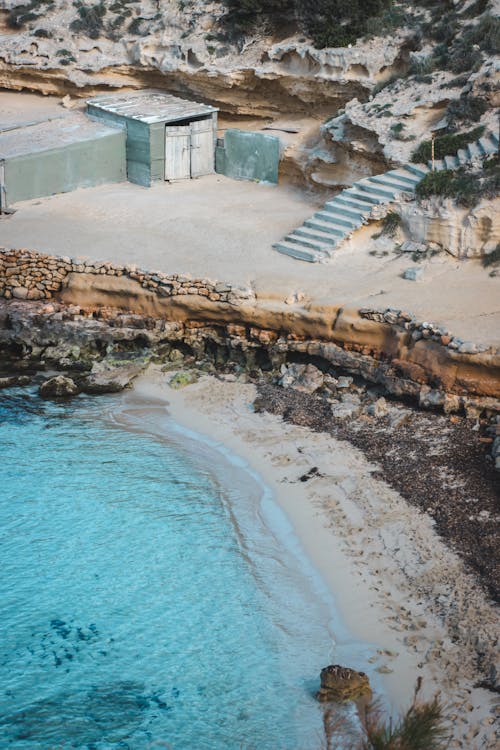 Free Aerial Footage of Beach in Tilt Shift Lens Stock Photo