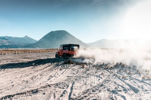 Free 4x4 Truck on Dirt Road  Stock Photo