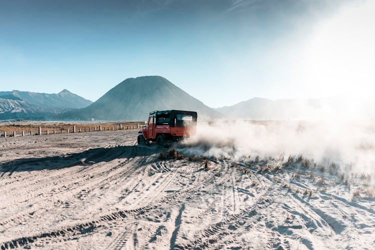 4x4 Truck On Dirt Road 