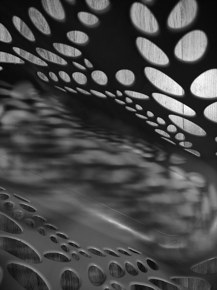 Black And White Photo Of A Basket 