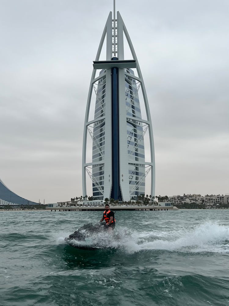 A Man Riding A Jet Ski