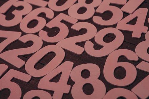 Free A Close-Up Shot of Number Cutouts Stock Photo