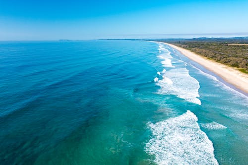 Бесплатное стоковое фото с Аэрофотосъемка, берег, море