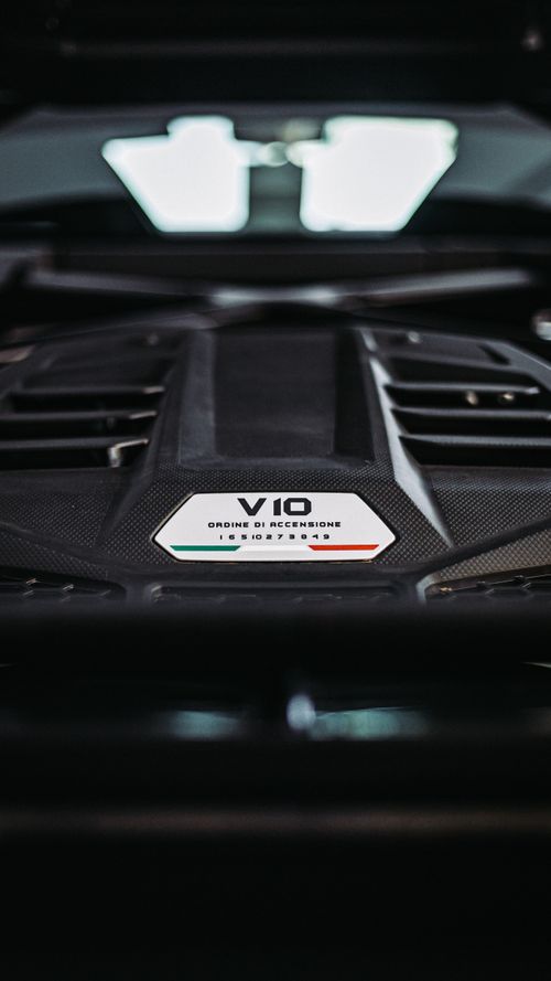 Free Detailed view of a car's V10 engine design, emphasizing modern automotive technology. Stock Photo