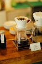 Coffee Dripper on Top of a Wooden Table