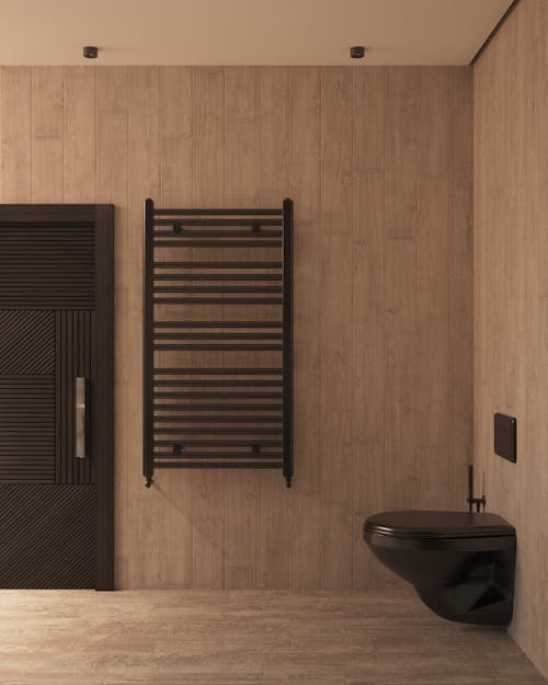 Fotobanka s bezplatnými fotkami na tému 3 d vykreslenie, čierny záchod, interiérový dizajn