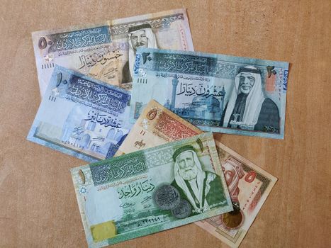A Close-Up Shot of Jordanian Dinar Bills