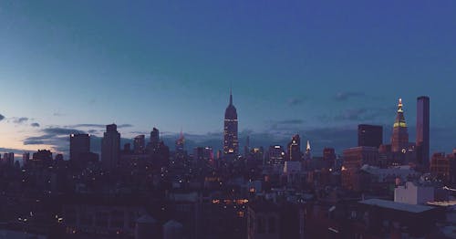 High-rise Buildings at Night Time