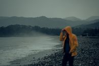 Man on Stony Beach
