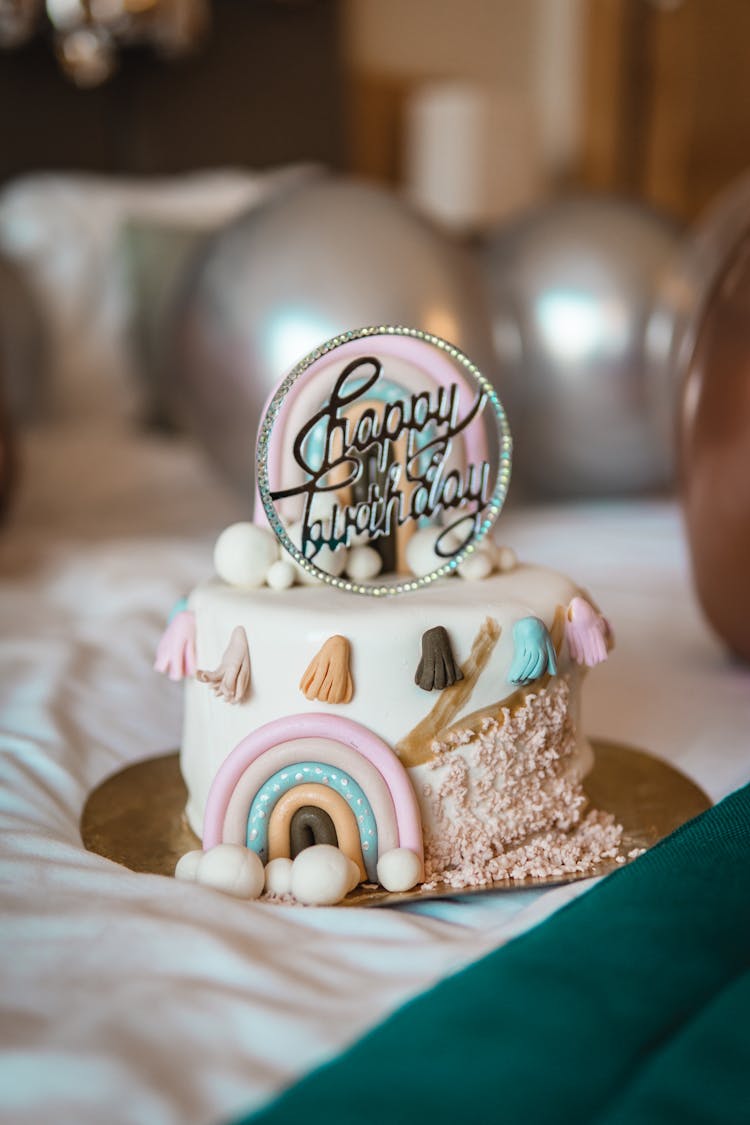 A Boho Designed Birthday Cake