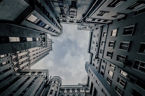 Buildings Under a Cloudy Sky