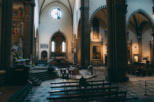 Kostenlos Schwarz Weiß Kathedrale Stock-Foto