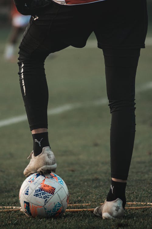 Free A Soccer Player Playing in the Field Stock Photo