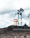 A Water Tank in the Middle of Burned Area