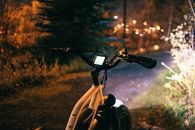 A Bicycle on the Roadside at Night