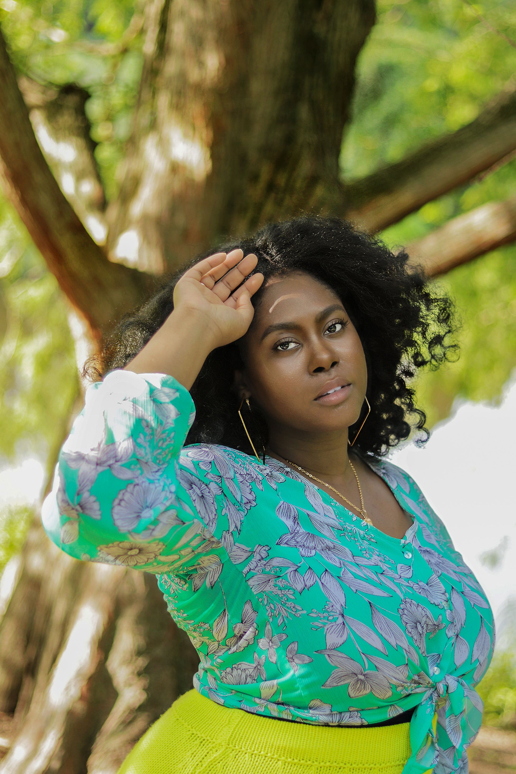 Blusa Ciganinha Floral Verde